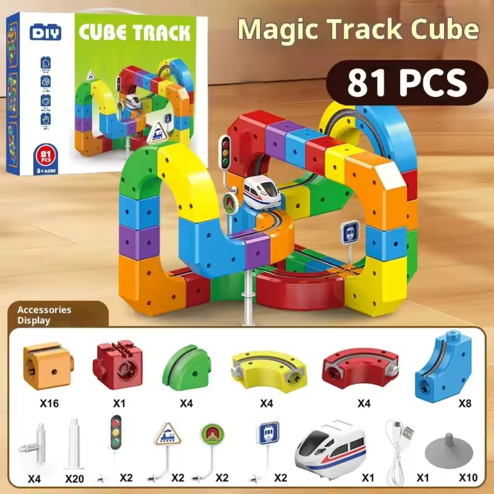Colverro™ Electric Building Block Train Set with USB Rechargeable Train