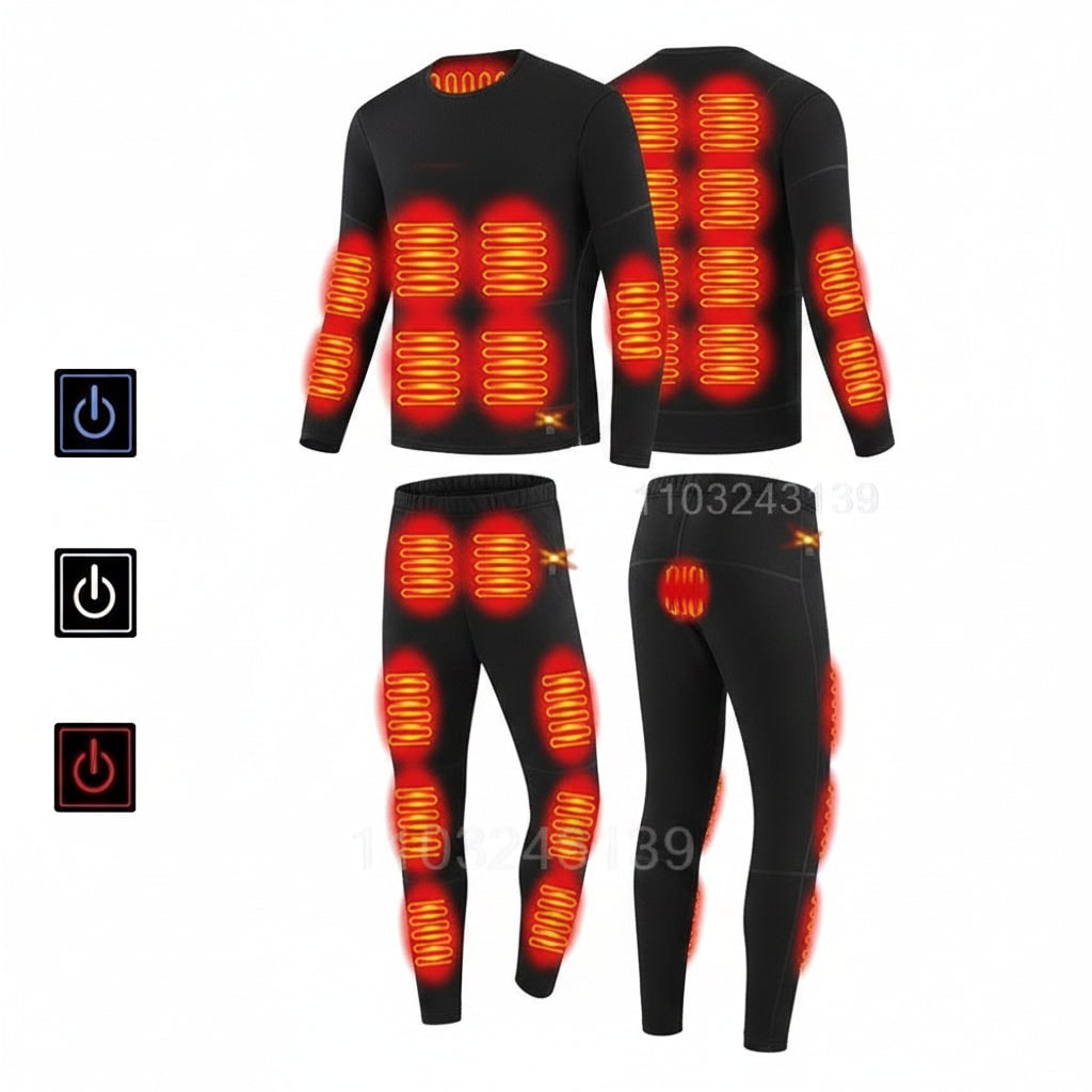Colverro™ USB Heated Thermal Underwear Set with 3 Heat Settings