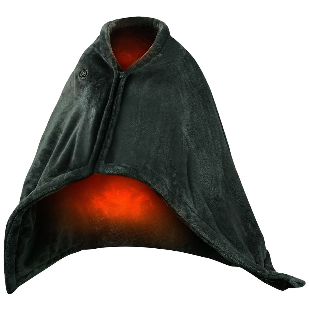 Colverro™ Wearable USB Heated Blanket with Zipper &amp; Fleece Wrap