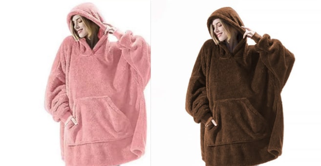 Colverro™ Oversized Blanket Hoodie in Thick Double-Sided Fleece