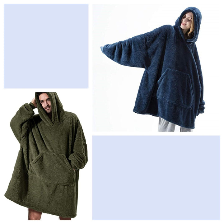 Colverro™ Oversized Blanket Hoodie in Thick Double-Sided Fleece