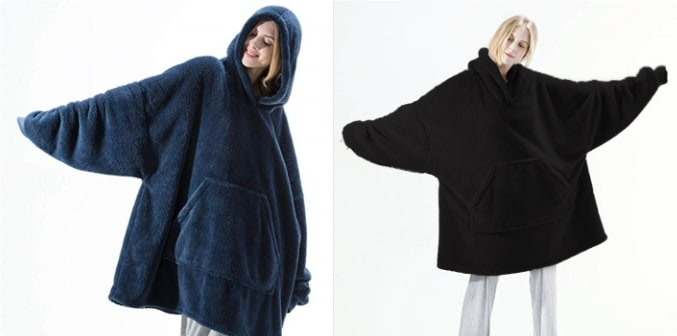 Colverro™ Oversized Blanket Hoodie in Thick Double-Sided Fleece