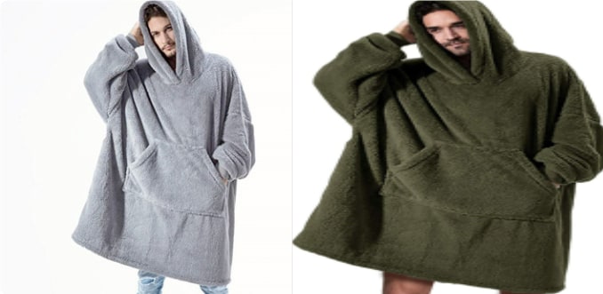 Colverro™ Oversized Blanket Hoodie in Thick Double-Sided Fleece