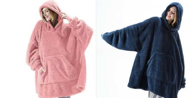 Colverro™ Oversized Blanket Hoodie in Thick Double-Sided Fleece