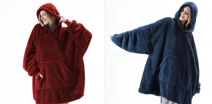 Colverro™ Oversized Blanket Hoodie in Thick Double-Sided Fleece