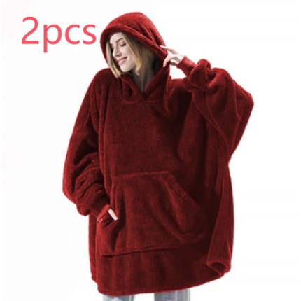 Colverro™ Oversized Blanket Hoodie in Thick Double-Sided Fleece