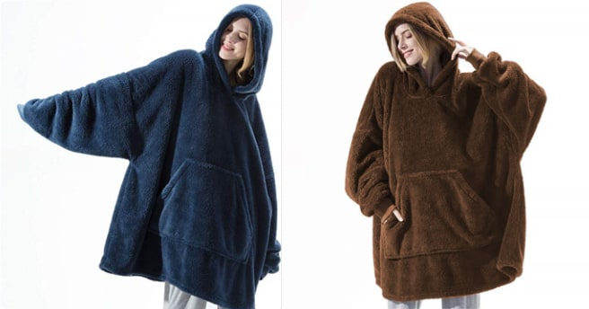 Colverro™ Oversized Blanket Hoodie in Thick Double-Sided Fleece