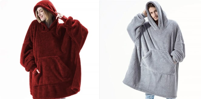 Colverro™ Oversized Blanket Hoodie in Thick Double-Sided Fleece