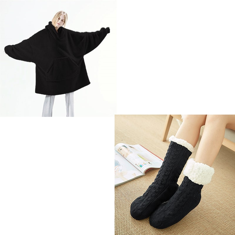 Colverro™ Oversized Blanket Hoodie in Thick Double-Sided Fleece