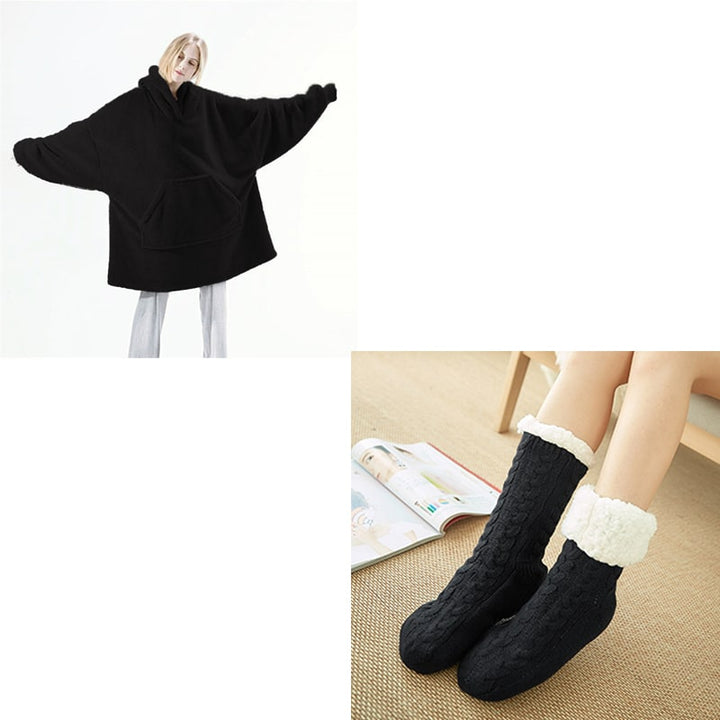 Colverro™ Oversized Blanket Hoodie in Thick Double-Sided Fleece