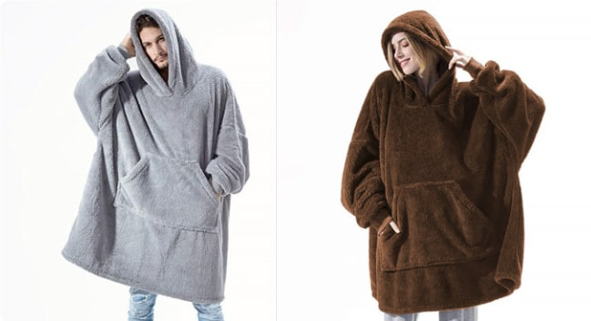 Colverro™ Oversized Blanket Hoodie in Thick Double-Sided Fleece