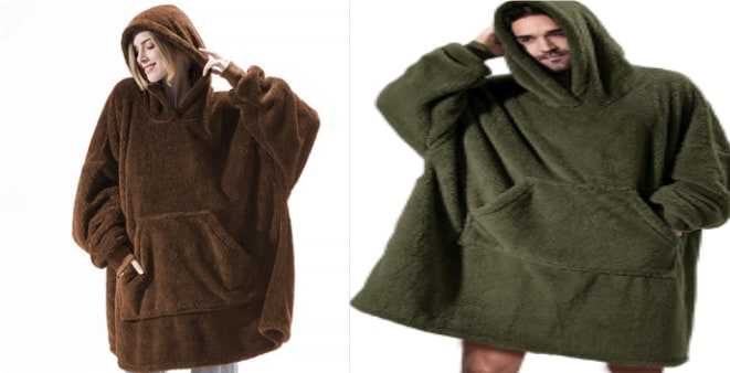 Colverro™ Oversized Blanket Hoodie in Thick Double-Sided Fleece