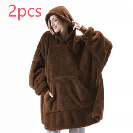Colverro™ Oversized Blanket Hoodie in Thick Double-Sided Fleece