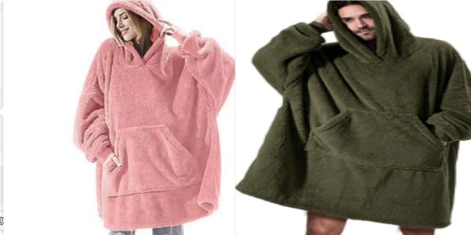 Colverro™ Oversized Blanket Hoodie in Thick Double-Sided Fleece