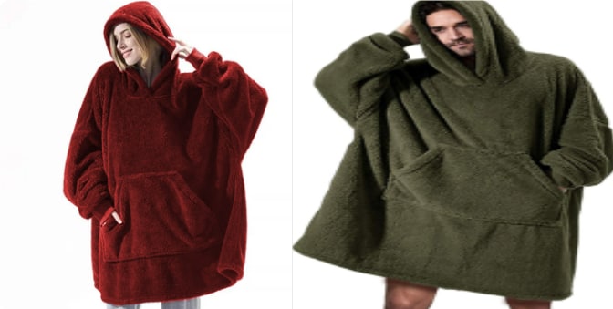 Colverro™ Oversized Blanket Hoodie in Thick Double-Sided Fleece