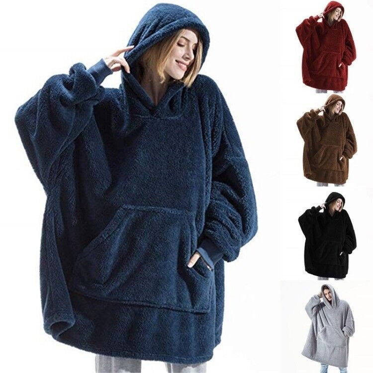Colverro™ Oversized Blanket Hoodie in Thick Double-Sided Fleece