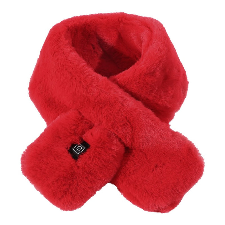 Colverro™ Faux Fur Heated Scarf with 3 Heat Settings and LED Light