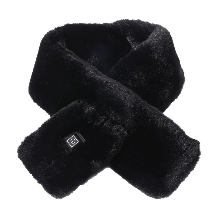 Colverro™ Faux Fur Heated Scarf with 3 Heat Settings and LED Light