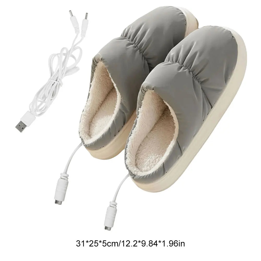 Colverro™ USB Heated Slippers with Soft Plush Lining for Cold Feet